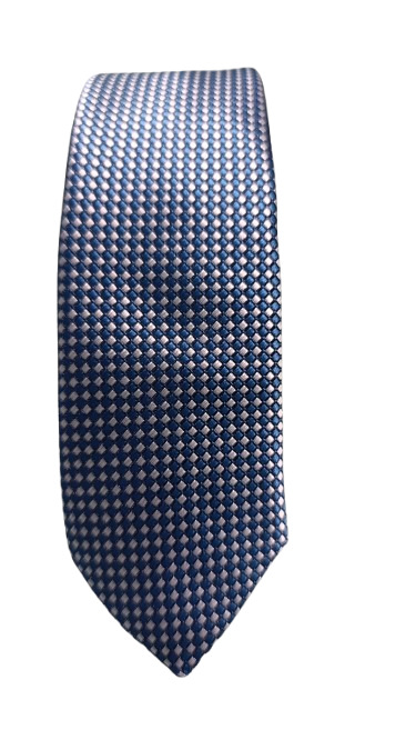Corbatín Azul Con Cuadrados En Blanco - Stroget