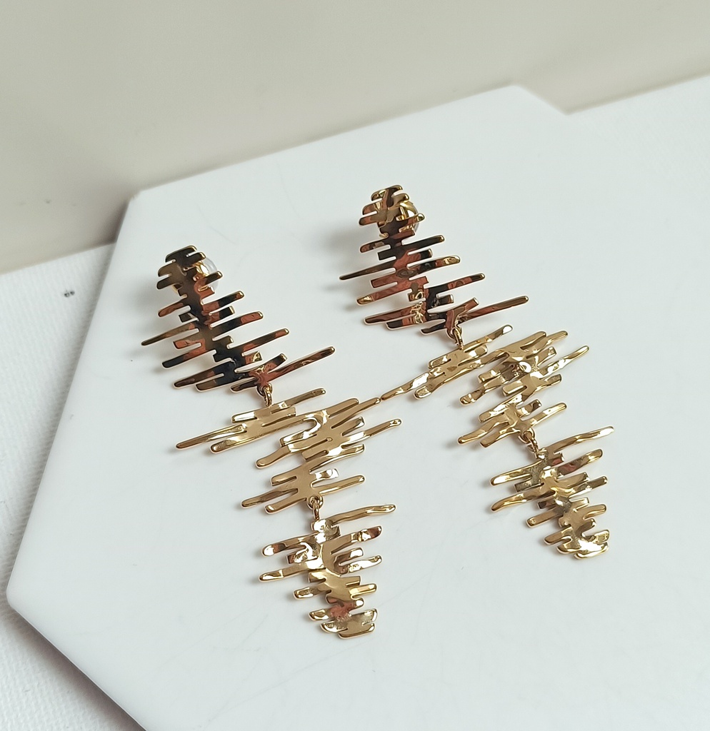 Pendientes Estructura Dorado