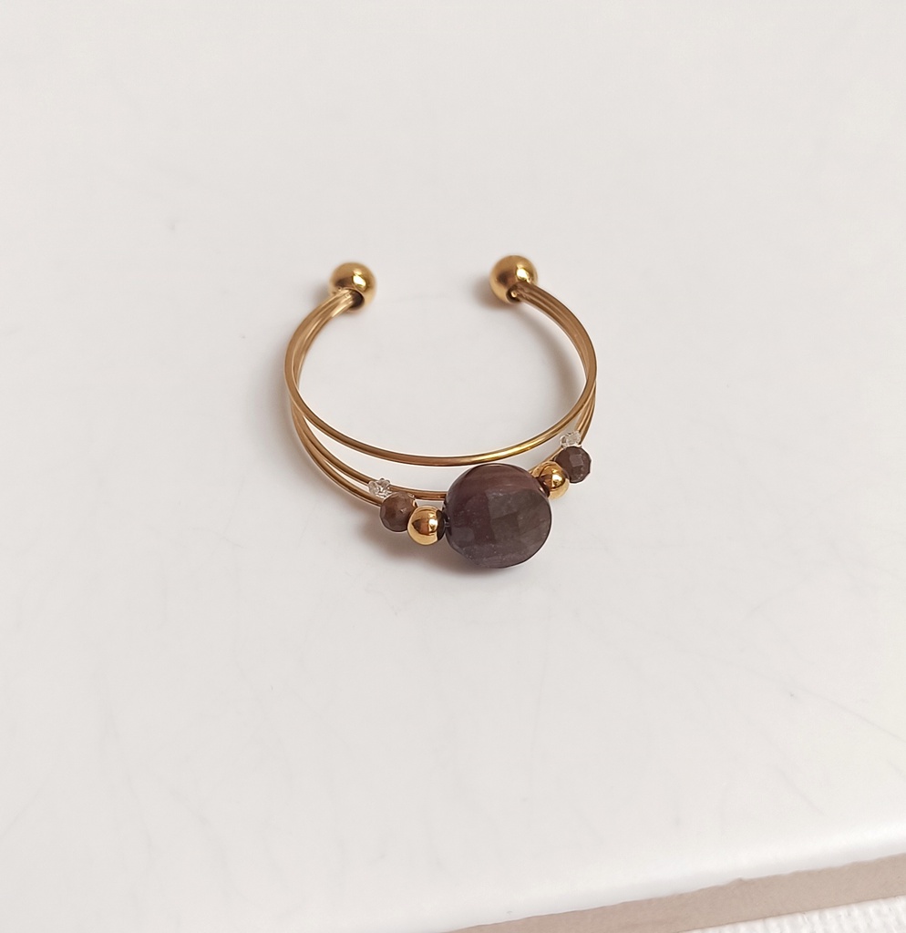 Anillo Terra Brown (Dorado)