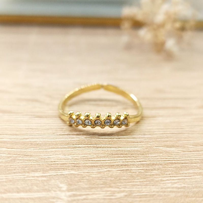 Anillo Corona Circonita Blanca