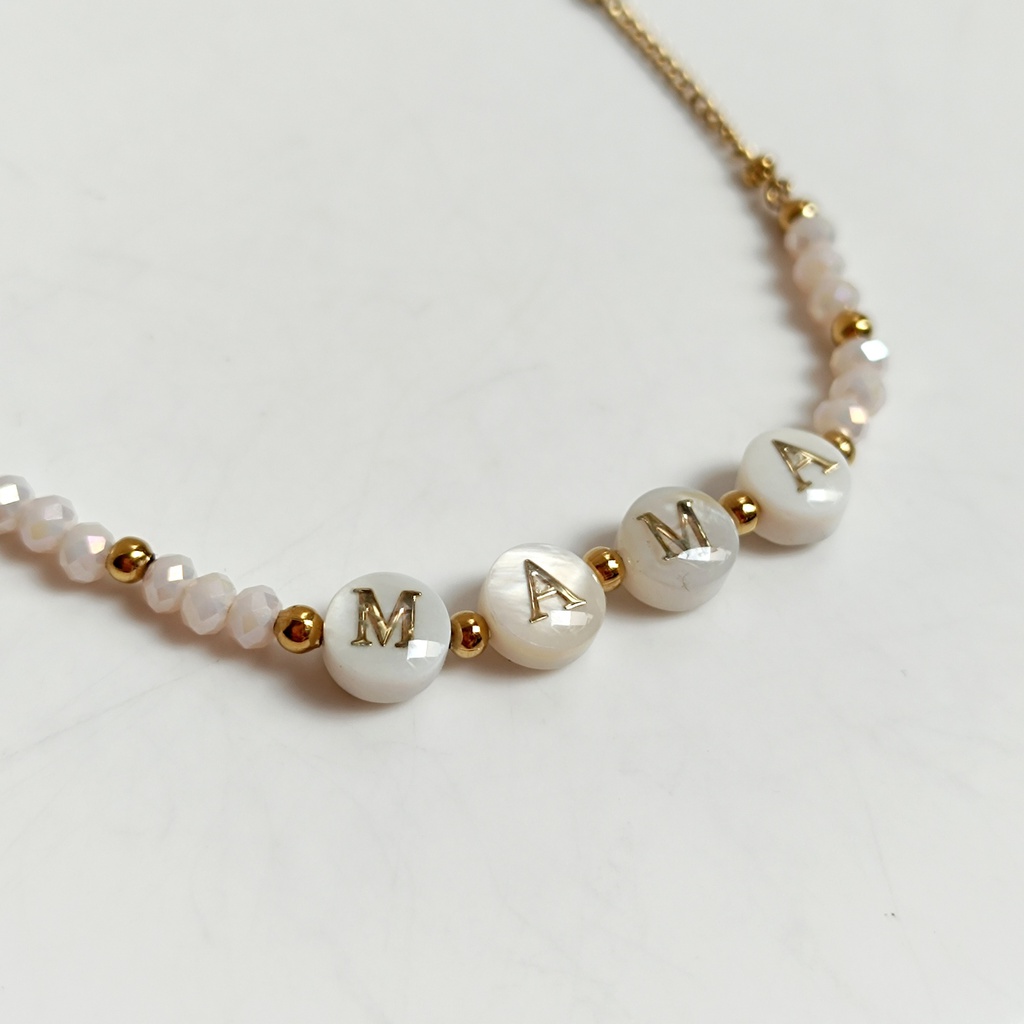 Pulsera Mamá Rosa (Dorado)