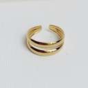 Anillo Efecto Doble Dorado