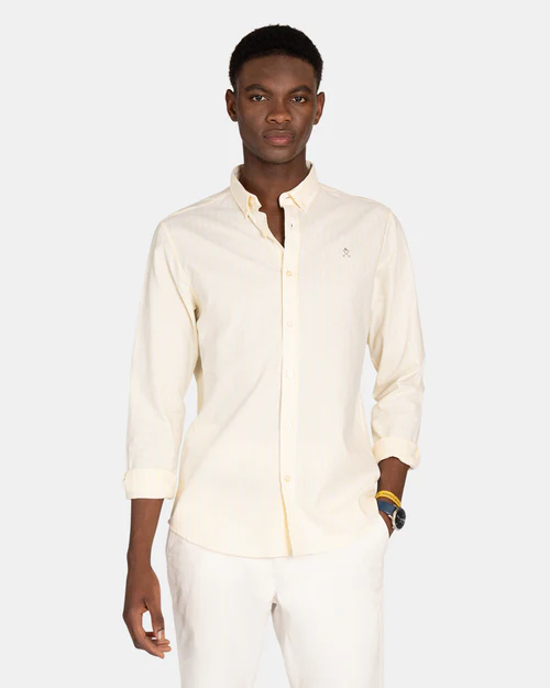 Camisa Shoreline Striped Yellow Glow - Harper &amp; Neyer