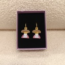 Pendientes Metacrilato Fallera Traje Rosa