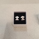 Pendientes Metacrilato Mini Fallera Plata