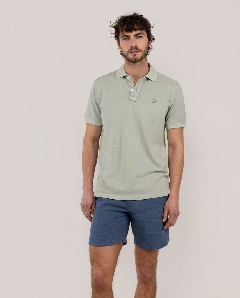 Polo Piqué Garment Dyed Menta - El Ganso