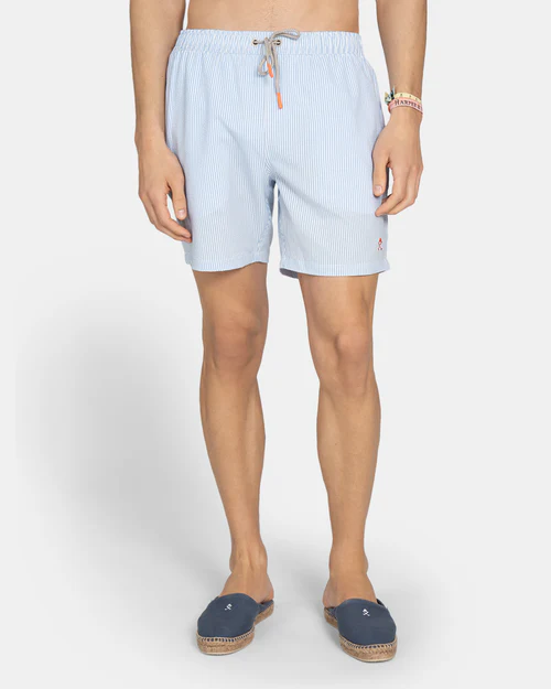 Bañador Seersucker Sky Blue - Harper &amp; Neyer