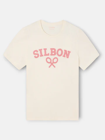 Camiseta Raqueta Media Crema - Silbon