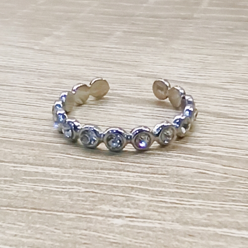 Anillo Circonitas plateado