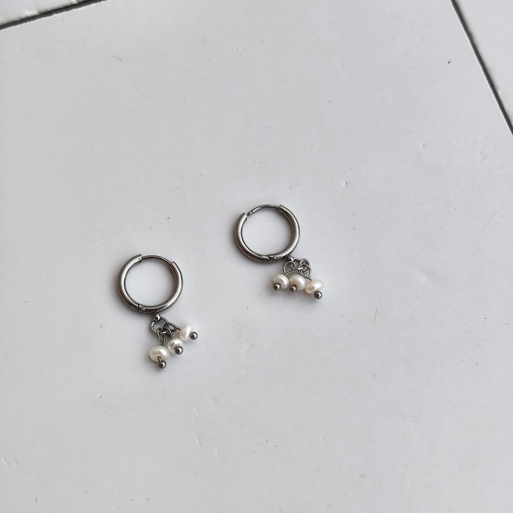 Arito Charm Perlas Plateado