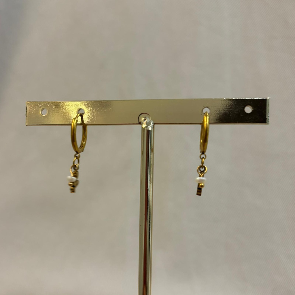 Arito Charm Serpiente Con Perla Dorado