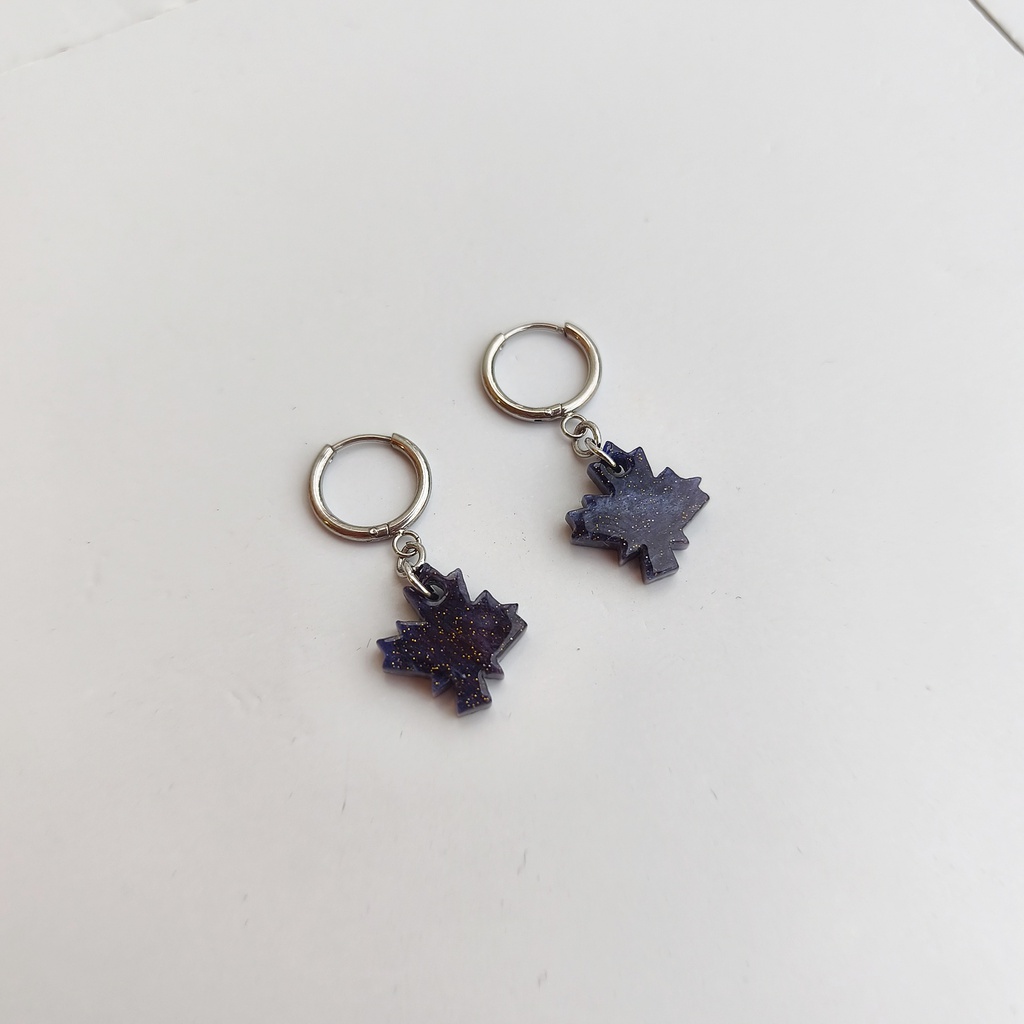 Arito Charm Hoja Azul Marino Brillo