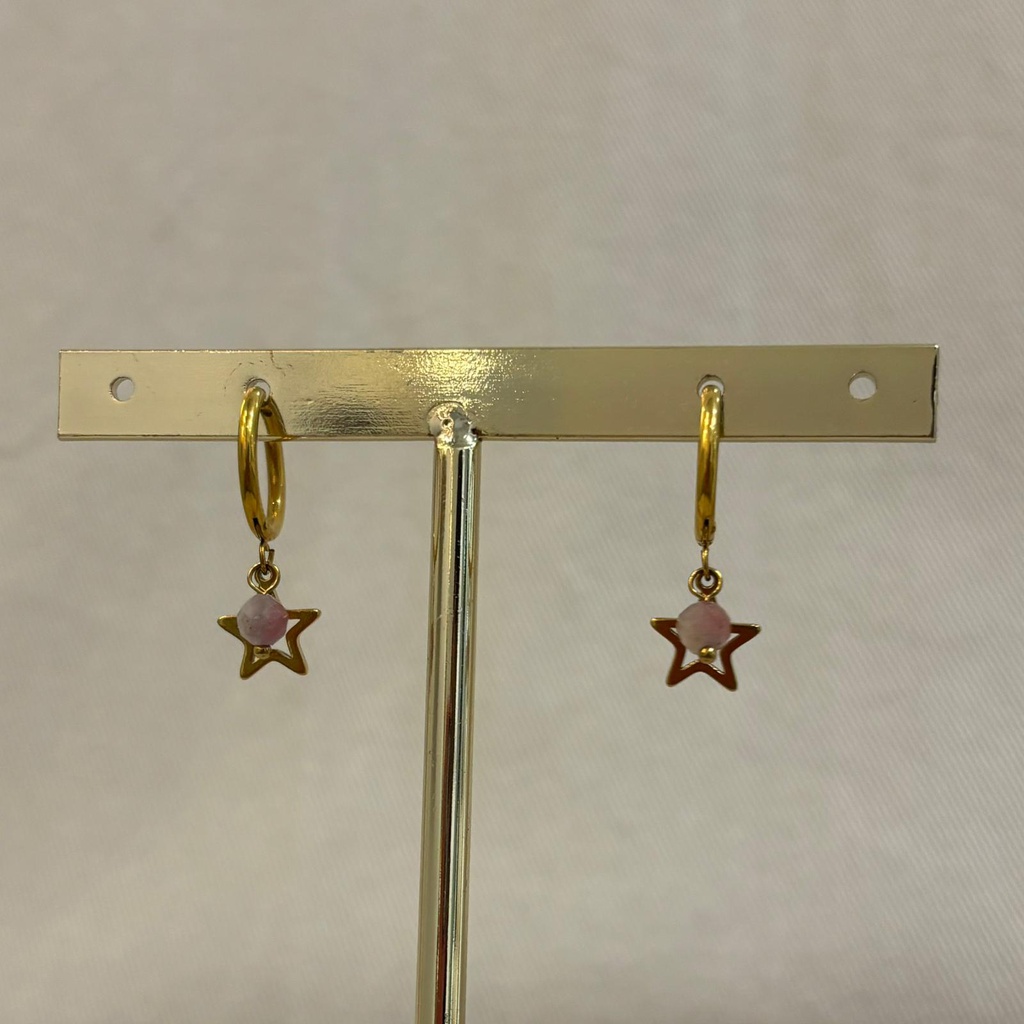 Arito Charm Estrella Con Piedra Dorado