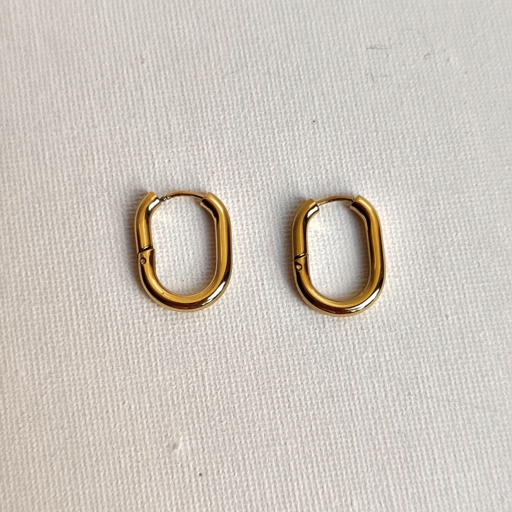Aros Forma Cuadrado Dorado