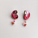 Pendientes Caracola Roja Metacrilato