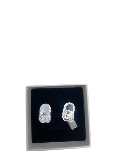 Pendientes Metacrilato Mini Tio de la Porra Plata