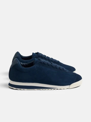 Zapatilla Serraje Logo Perforado Azul Marino - Silbon
