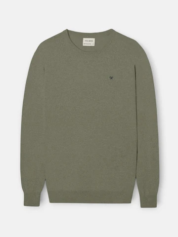 Jersey cuello redondo verde gris - Silbon