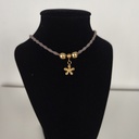 Collar Cordón Flor Dorado