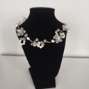 Collar Choker Flores de Perlas (Dorado)