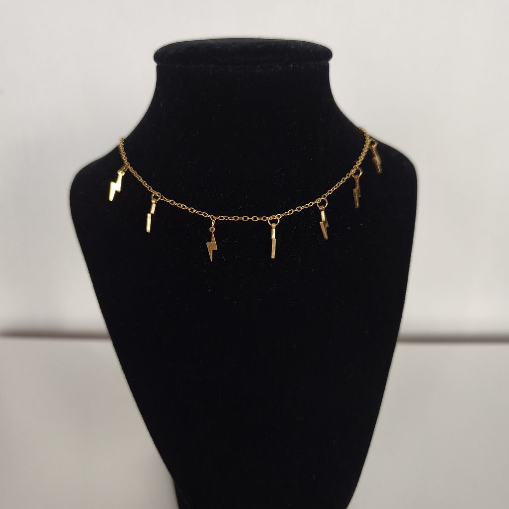 Collar Multicharm Rayos (Dorado)
