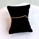 Pulsera Macramé Piedras Caqui (Dorado)