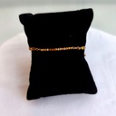 Pulsera Macramé Piedras Camel (Dorado)