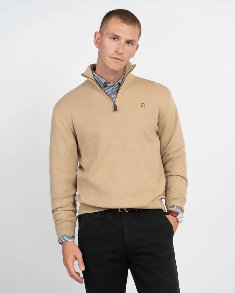 Jersey Zipper Golden Sand - Harper &amp; Neyer