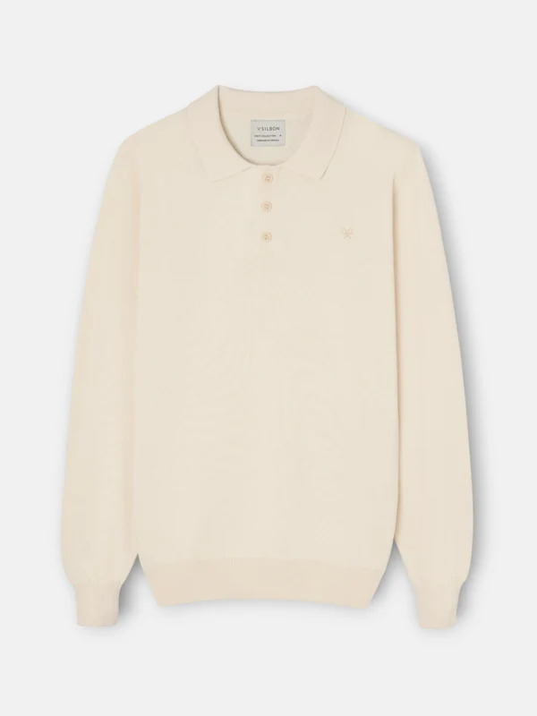 Jersey Cuello Polo Piedra - Silbon