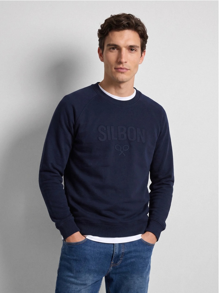Sudadera Ranglan Silbon Patch Azul Marino - Silbon