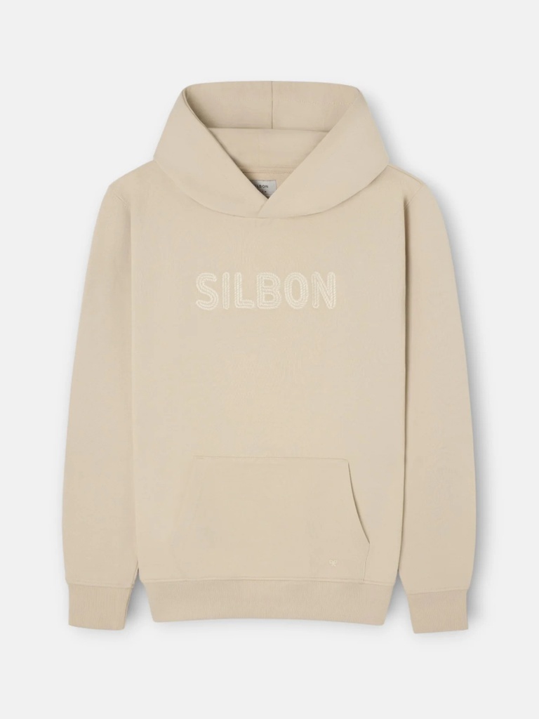 Sudadera Capucha Cuerda Beige - Silbon
