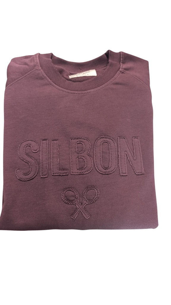 Sudadera Ranglan Silbon Patch Burdeos - Silbon