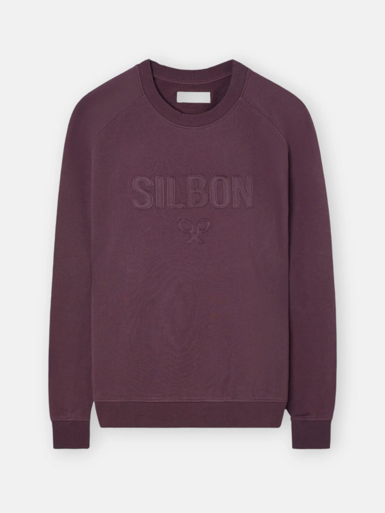 Sudadera Ranglan Silbon Patch Burdeos - Silbon