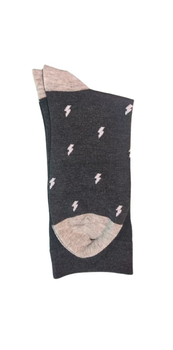 Calcetines Gris Rayos Blanco - Stroget
