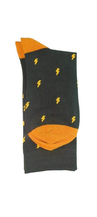 Calcetines Verde y Mostaza Rayos Amarillo - Stroget