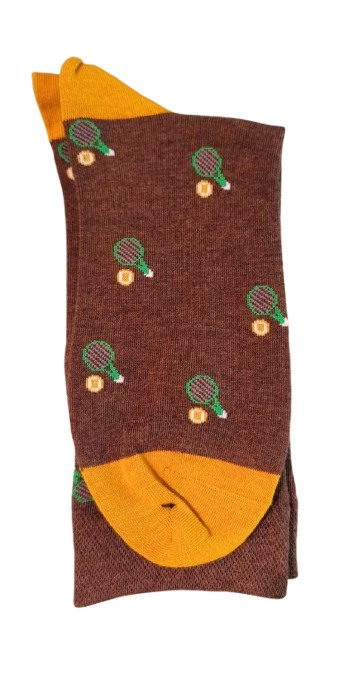 Calcetines Marrón y Mostaza Raquetas - Stroget
