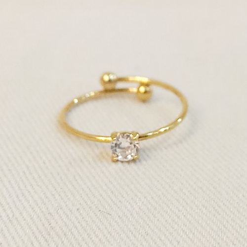 Anillo solitario blanco