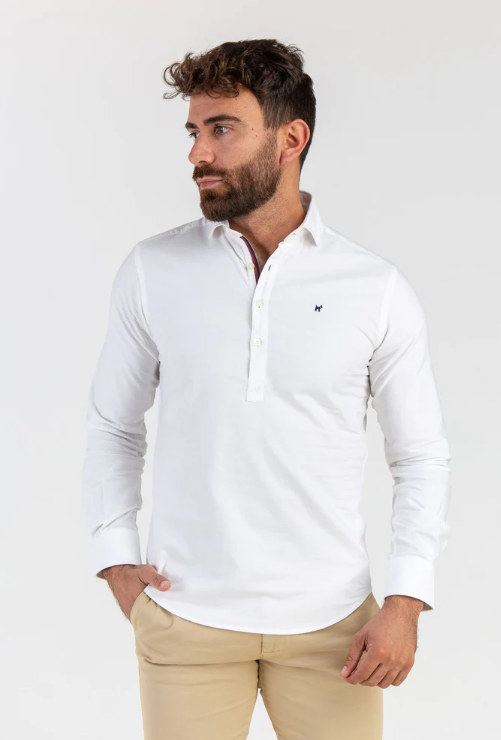 Camisa Polera Oxford Blanca - Williot