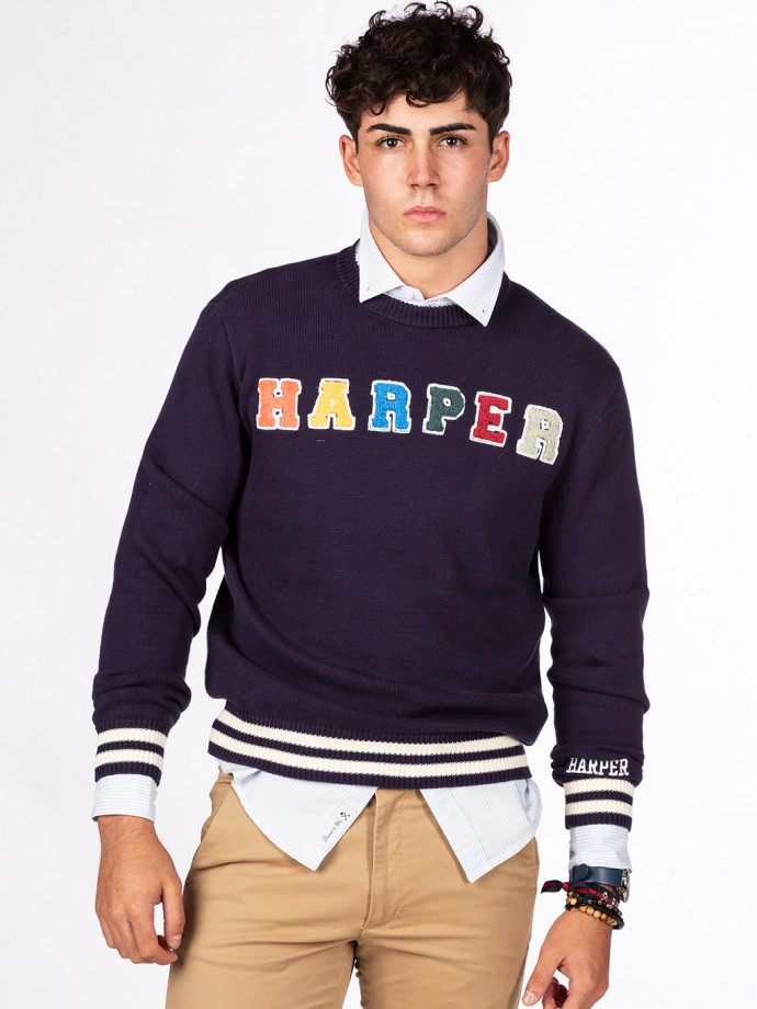 Jersey Zion Marino Letras Colores - Harper &amp; Neyer