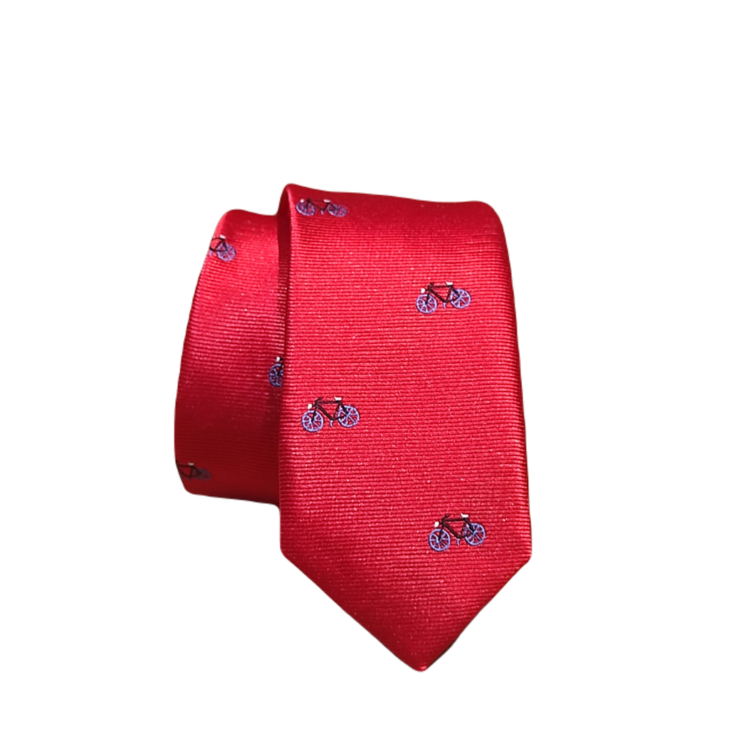 Corbatín rojo bicicletas