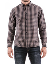 Camisa Cuadros Rafael Terracota/Gris Navy - !Solid