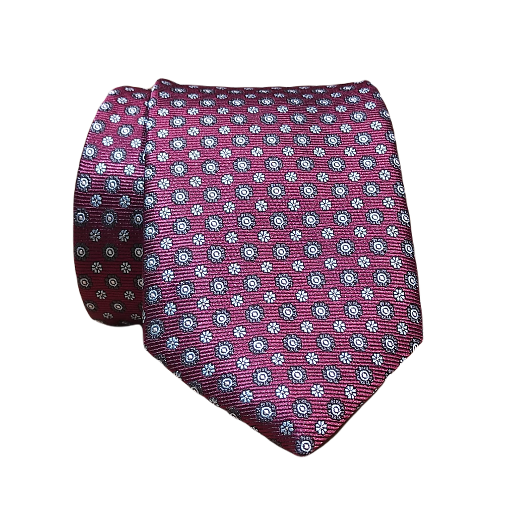 Corbata buganvilla motivos azul grisáceo