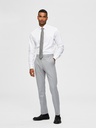 Slhslim Mylologan Light Grey Trousers - Gris Melange - Selected Homme