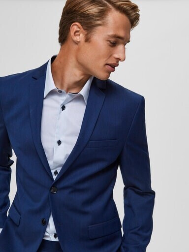 SlhSlim Mylobill Blue Depths Blazer B - Americana Azul - Selected Homme