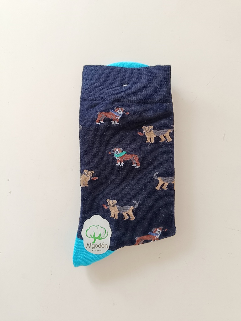 Calcetines Perros Azul