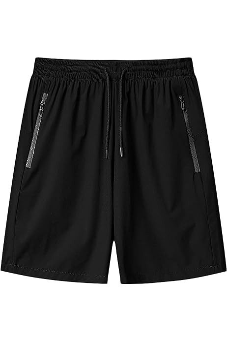 Bermuda Slim Cremalleras Negra (Rop Zip Short) - Solid