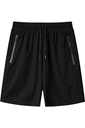 Bermuda Slim Cremalleras Negra (Rop Zip Short) - Solid