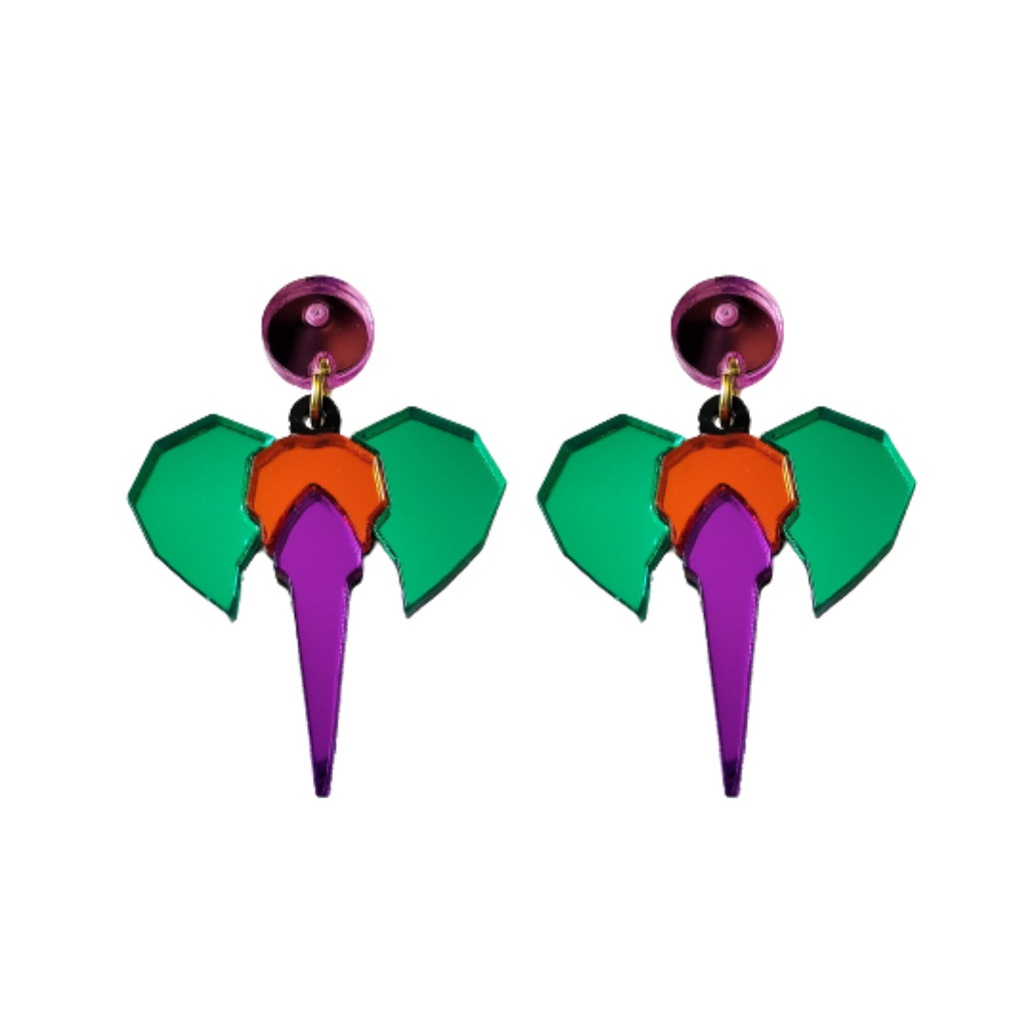 Pendientes Metacrilato Elefante