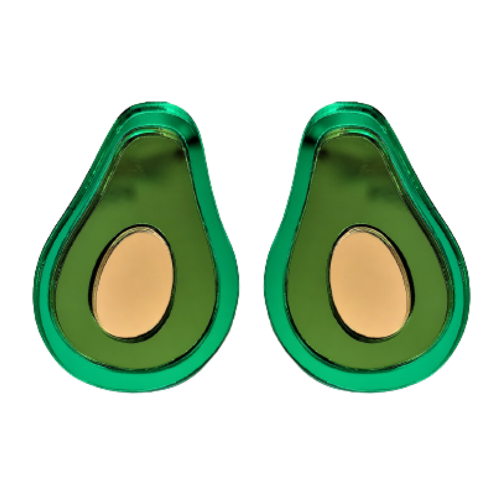 Pendientes Metacrilato Aguacate