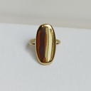 Anillo Chapa Óvalo Liso Dorado